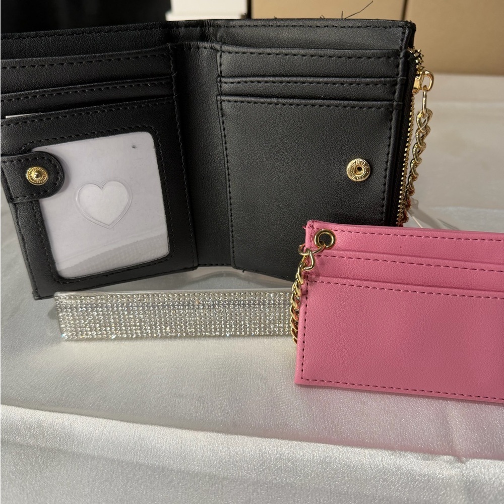 Betsey Johnson black and pink compact wallet brand new - Picture 5 of 6